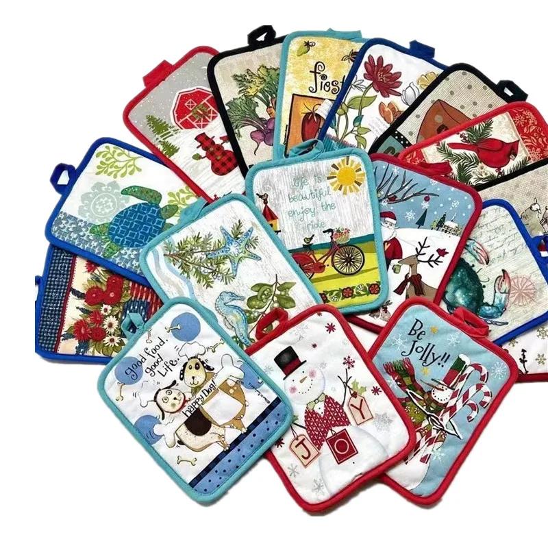 

5Pcs/set 17x22cm Rectangle Vintage Pattern Cotton Heat Resistant Mat Home Garden Table Decor Placemat 17x22cm