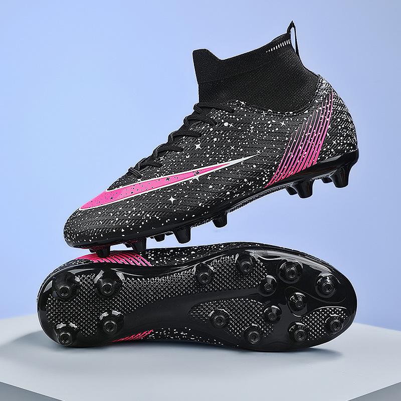 Broken nail shoes Children's football shoes High top men's and women's adult nails Artificial grass training Foreign trade shoes Long nails