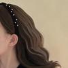 Retro Black Velvet Pearl Headband - Korean & Western Style