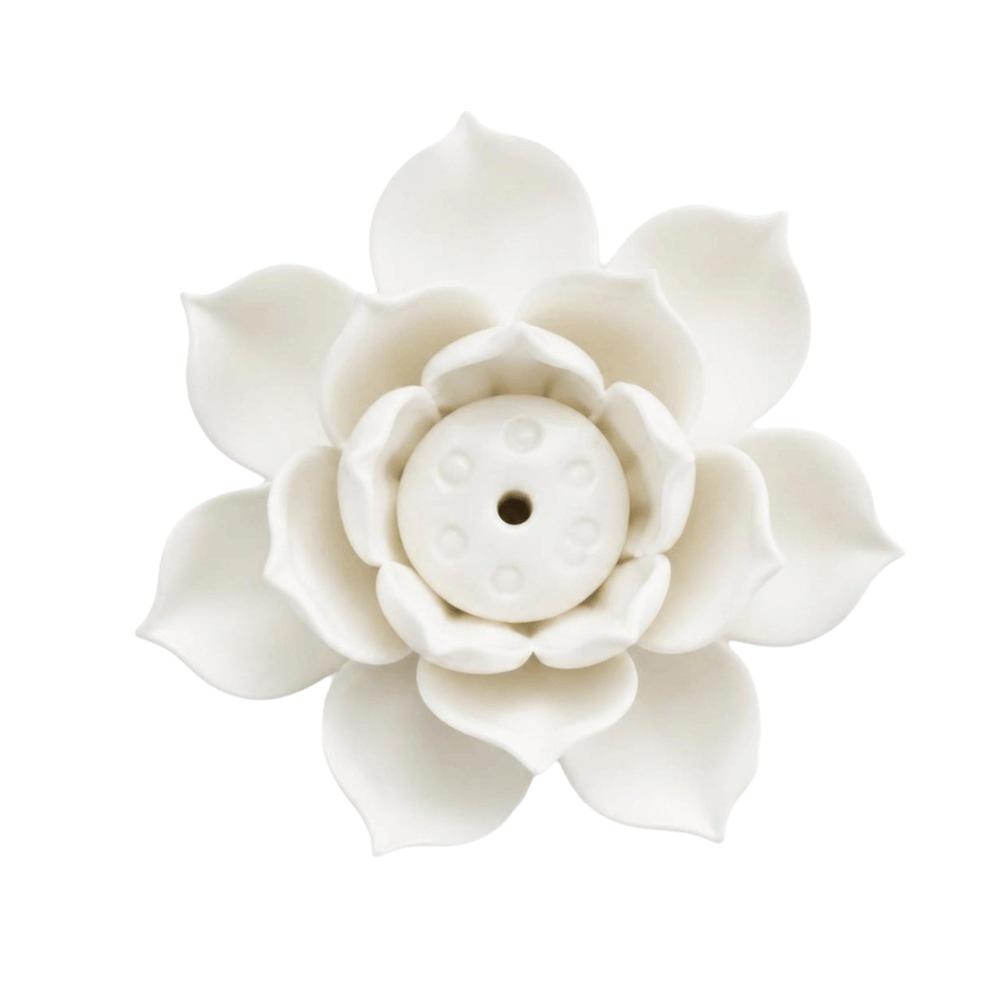 Flower Design Incense Stick Holder Ceramic Lotus Aromatherapy Stand Incense Burner Home Decor