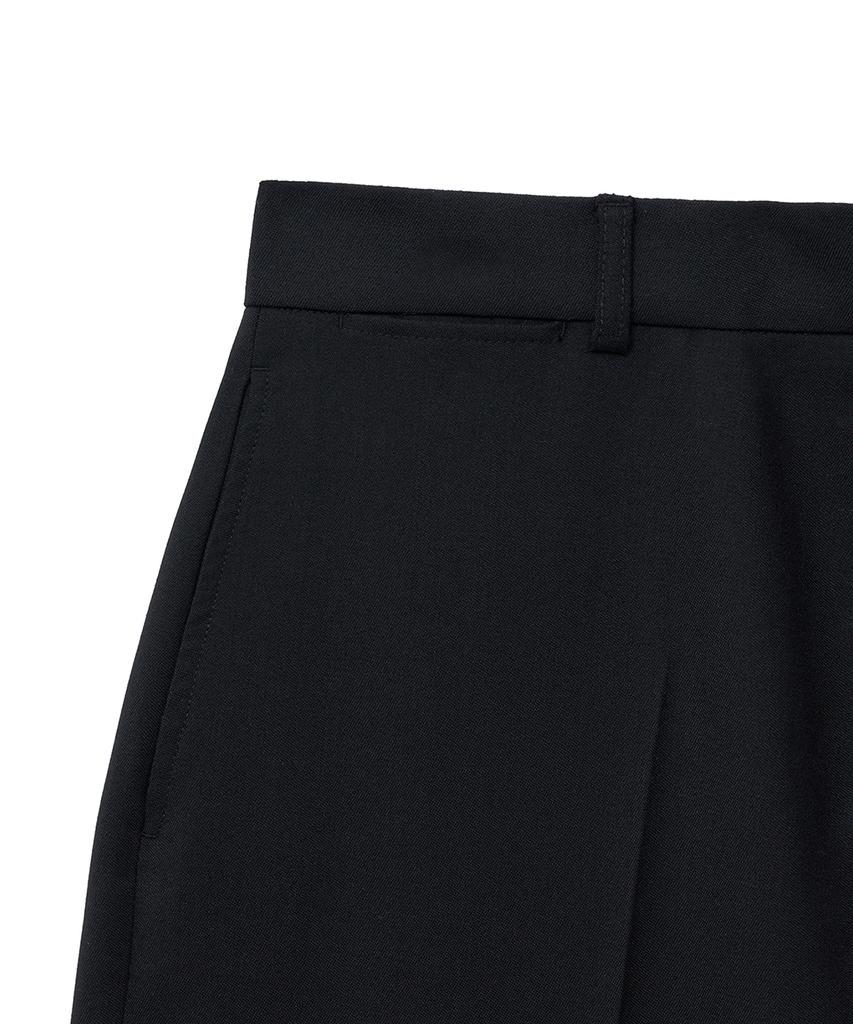 NOIRER Lux Wool Wide Slacks (Black)