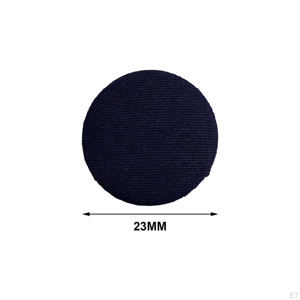 10 Stück mit Stoff überzogene Knöpfe zum Nähen, für Hochzeiten, Basteln, 23 mm Schaft, flache Rückseite für Taschen