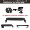 4 USB Multifunction Computer Monitor Riser Stand 2.0 Ports Charging Monitor Holder Computer Screen Shelf Laptop Rack Organizer Black
