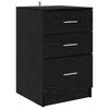 Nightstand Black Oak Effect 40 X 40 X 63 Cm Engineered Wood