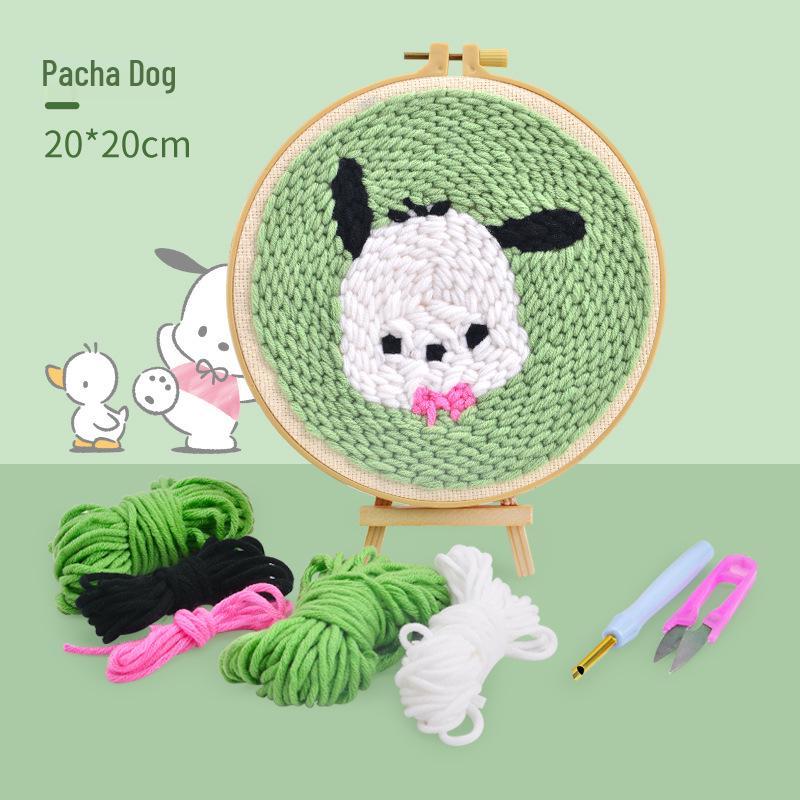Sanrio Kids DIY Punch Needle Wool Embroidery Kit - Russian Handmade Small Animal Designs