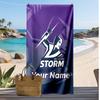 Melbourne Storm Custom Beach Towel, Print Your Name Text Lightweight Absorbent Towel for Swimming Travel