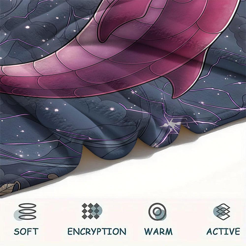 1Pc Marine life Print Flannel Blanket, High quality Comfortable for All Seasons, Home Decor, Warmth and Comfort, Perfect for Christmas Gifts