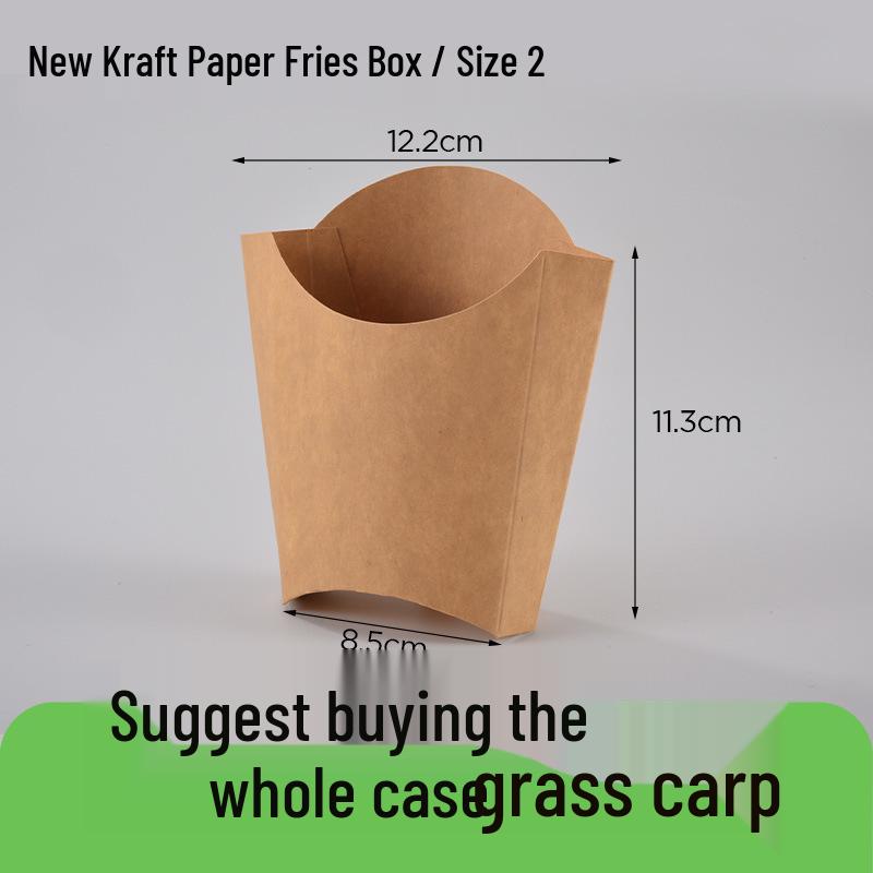 Disposable Kraft Paper French Fries and Snack Box