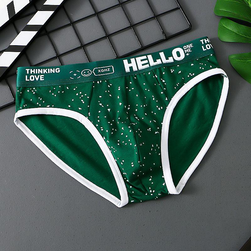 Men's Triangle Underwear for High School Student Pure Cotton Underwear for Young Student Loose and Comfortable