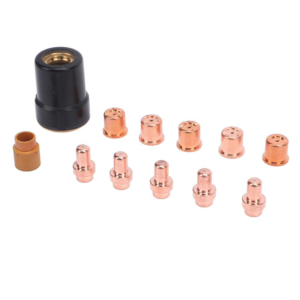 12 Stück Set Plasma Schneidbrenner Spitze Elektrode Kit Elektroden Spitzen Wirbelring Schutzkappe für Eastwood