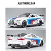 1/32 BWM-M4 Alloy Car Model High Simulation Diecasts Toy with Sound and Light Pull Back Vehicles Decoration Toys for Kids