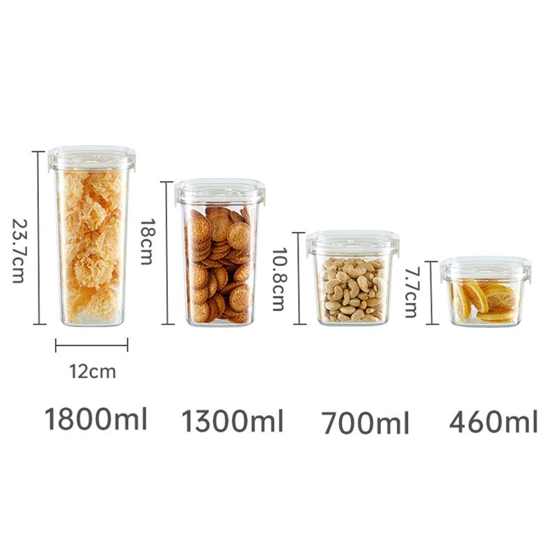 Plastic Vacuum Sealed Tank Electric Coffee Vacuum Container Kitchen Food Grains Candy Storage Box Fresh-Keeping Tea Canister