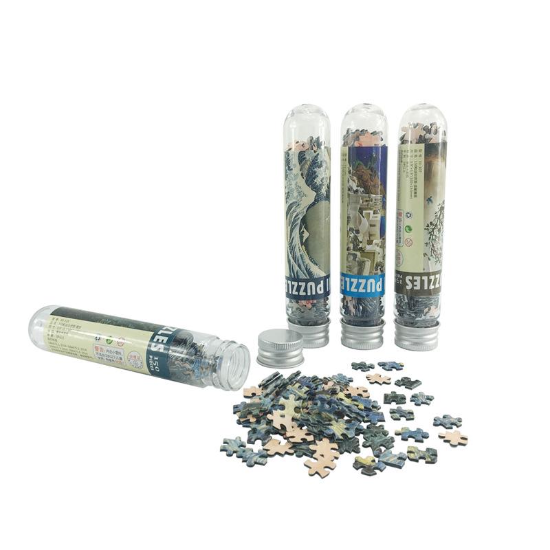 Mini Puzzle Tub de Test 150 de Piese - Design Pictură în Ulei pentru Decompresie Adulți