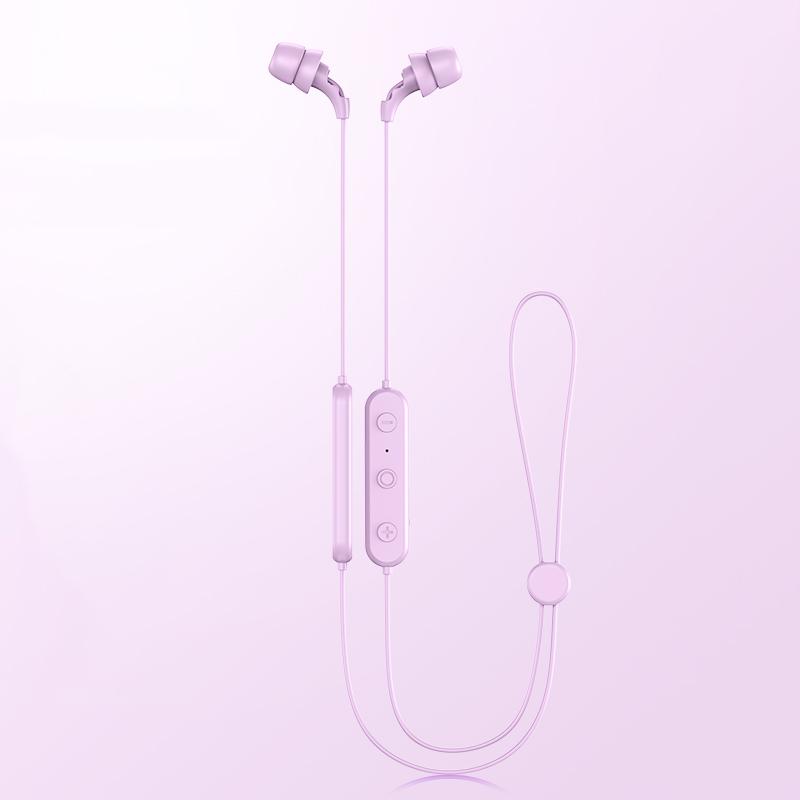 

VAORLO ASMR Sleep Bluetooth наушники Hi-Fi стерео музыкальная гарнитура мини-силиконовые наушники-вкладыши громкой связи для всех смартфонов безболезненное ношение фиолетовый