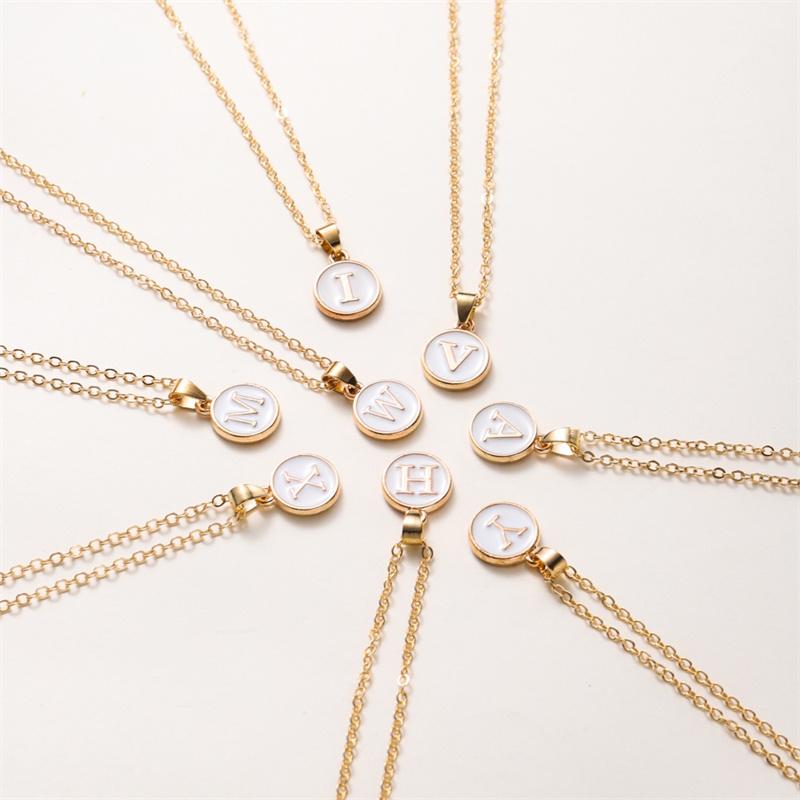 2025 New Fashion Personalized 26 Initials Charm Necklace For Women Men Premium Design Name Necklace Ladies Jewelry Gift