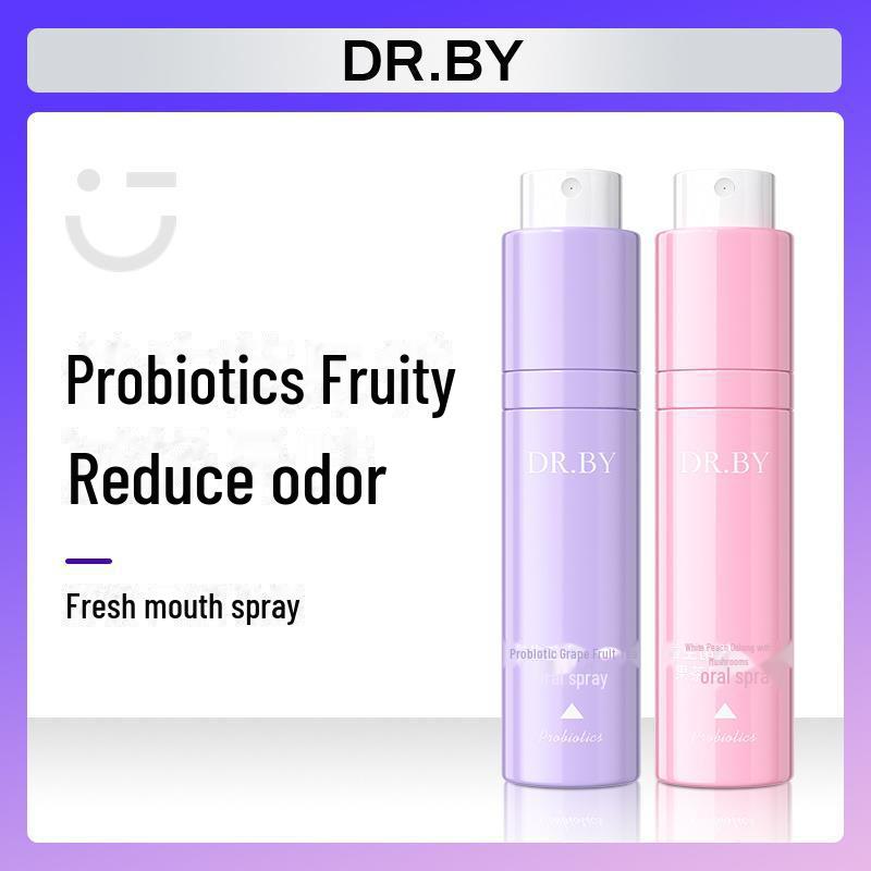 Dr. BY Fresh Breath Probiotic Oral Spray - Grape White Peach Oolong Flavor
