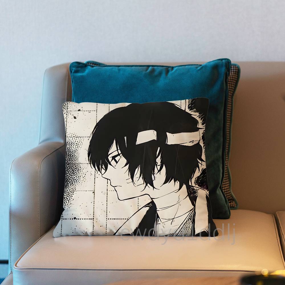 B-Bungo Stray D-Dogs Dazai Pillow Case Cover Square Sofa With For Pattern Comfortable Cushion Suitable Of Room