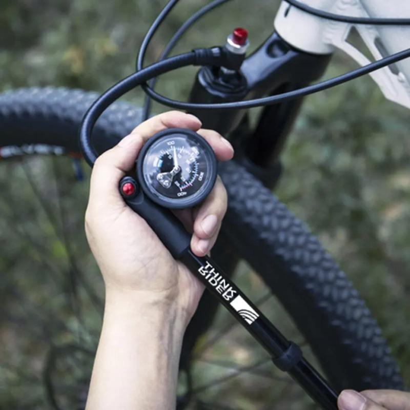 1pcs Aluminum alloy front fork air pump Portable High-pressure Bike Air Pump with Gauge for Fork Rear Suspension Shock Absorber