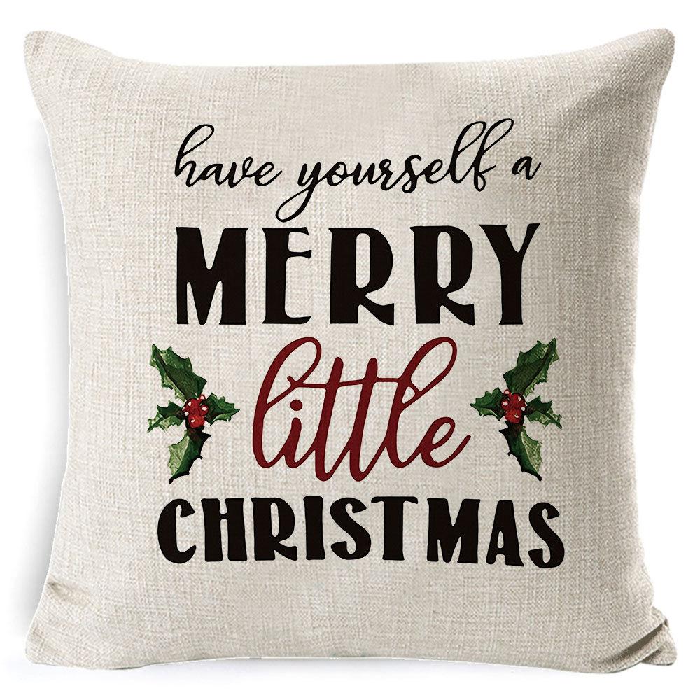 Christmas Pillowcase Gray and White Plaid Office Lumbar Support Home Bedside Cushion Car Neck Cushion