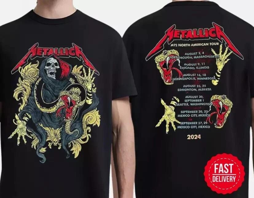 metal Band North American Tour 2024 At Gillette Stadium Unisex T-Shirt L