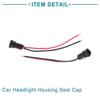ACROPIX 2pcs Car T5 Panel Light Lamp Bulb Extension Wire Harness Socket Connector Black