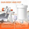 Auto Paint Spray Gun Kit with 1.4/1.7/2.0mm Nozzles, 600cc Cup, Air Regulator for Cars, Home & DIY Painting