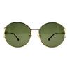 GUCCI Horsebit Sunglasses Women's Gold/dark green