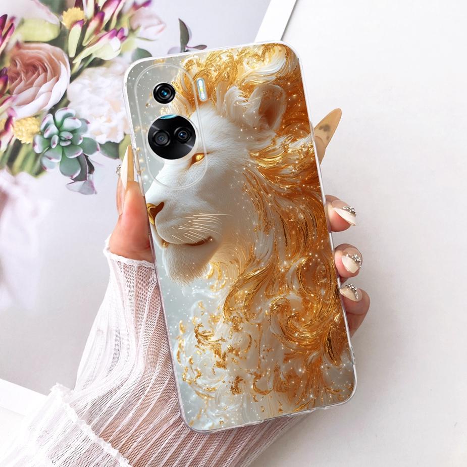 For Honor 90 Lite Case CRT-NX1 Stylish Bow Flowers Painted Cover Soft Slim Phone Case For Honor 90 Pro Honor90 Lite 90Pro Fundas
