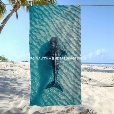 Whale Shark Underwater Beach Towel Patterned Sunscreen And Windproof Suitable For Swimming Pool Camping Travel