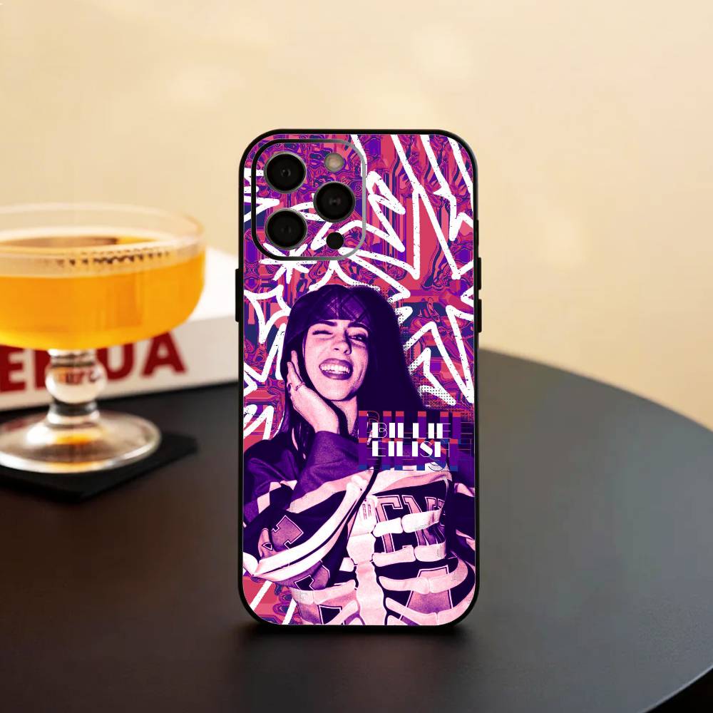 

B-Billie B-BLUE E-Eilish singer Phone Case Silicone Soft For IPhone 17 16 15 14 13 12 11 X XR Plus Pro Max Plus iPhone11PROMAX