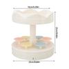 Double Layer Rotating Cake Cupcakes Carousel Stand With 6 Small Trays For Event Catering Bakeries Home Celebration