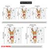 2pcs,2D plane printing Light Filtering Curtains Cute Reindeer Snowflakes Festive Durable Polyester (without rod) Art Deco