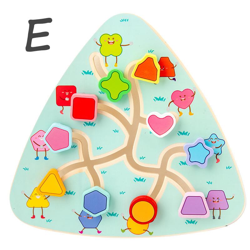 

Доски-лабиринт Монтессори, деревянные игрушки, животные, фрукты, цифровая форма, слайд-пазлы, соответствующие игры, обучающие игрушки для детей