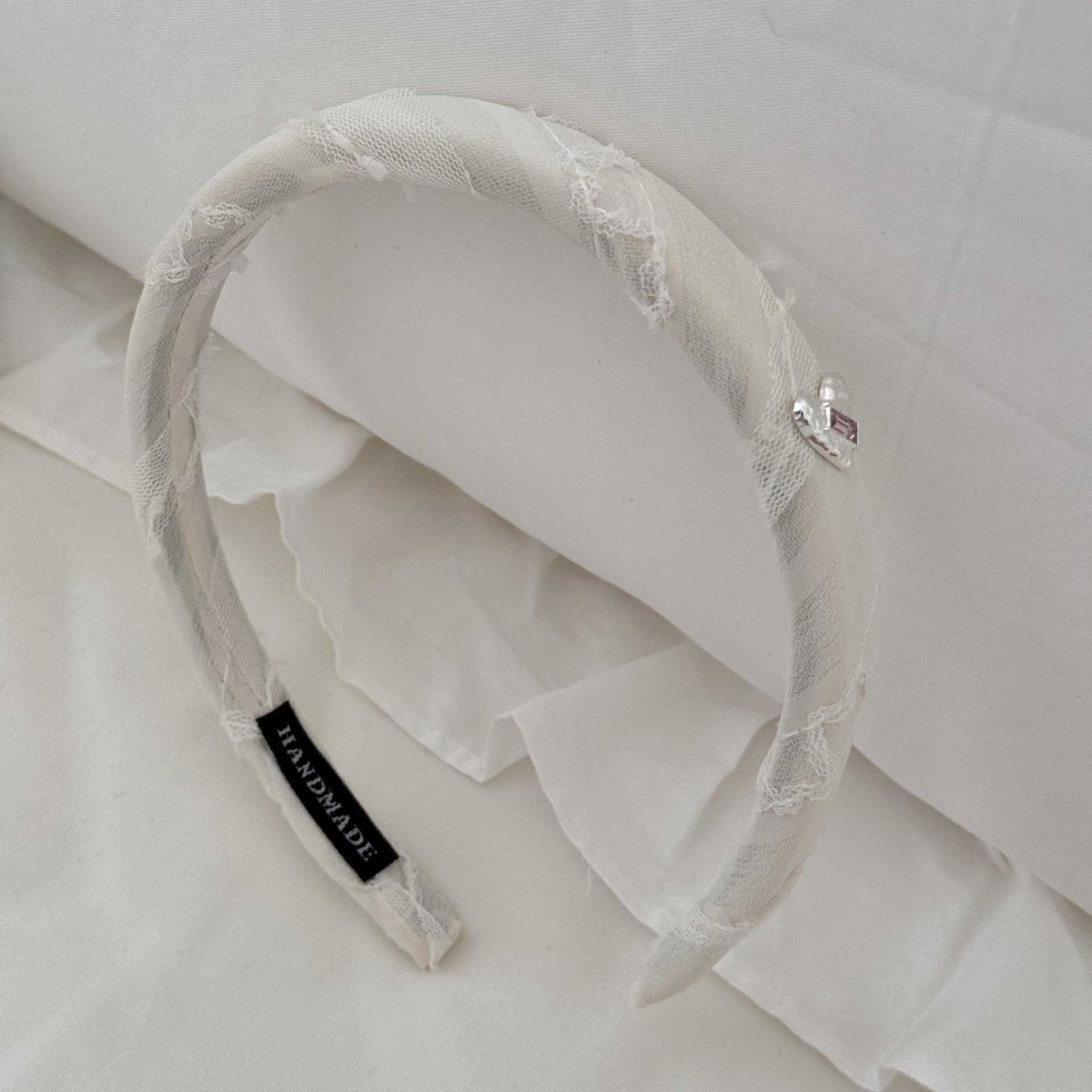 

Корейская кружевная повязка на голову со стразами, простая и элегантная повязка для темпераментных девушек, универсальная заколка для волос, аксессуары для волос