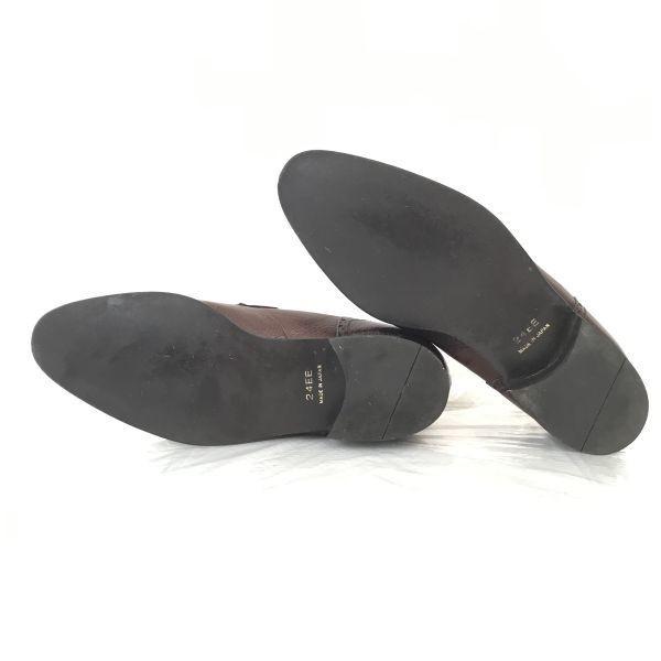 Vintage 90s Made In Japan Hope Deluxe Pebbled Leather Loafer Moccasin Dress Shoes Size 24.0EE Brown(USED)