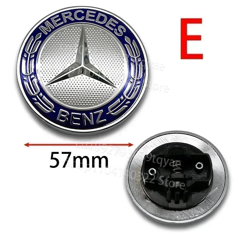 CQK1 57mm Car Metal Flat Hood Emblem Front Badge Logo Sticker For Mercedes Benz W212 W213 W205 W177 W247 W176 CLS CLA CLK CLG GLS