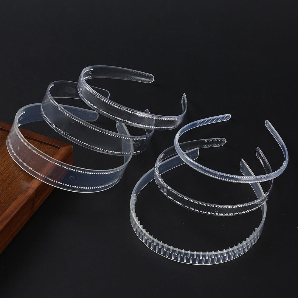 3pcs Toothed Clear Plastic Headbands Non Slip Minimalist Korean Hairband Women Hair Accessories
