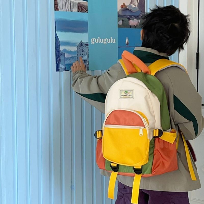 Stoffrucksack für Kinder mit atmungsaktiven Air-Cushion-Trägern für Schule und Reisen