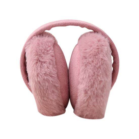 Winter Fuzzy Earmuff Cute Fluffy Faux Fur Earmuff Foldable Furry Ear Warmers for Women Men Girls Boys Jogging Skiing