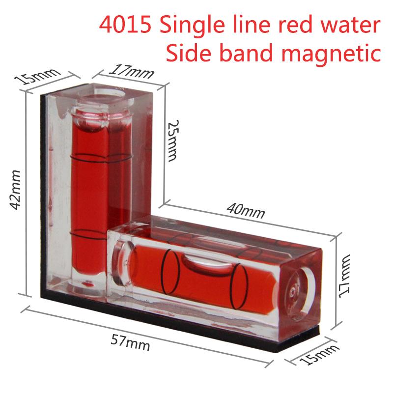 Portable Level, Plastic L-shaped Bidirectional Bubble Level with Magnetic Level On The Side