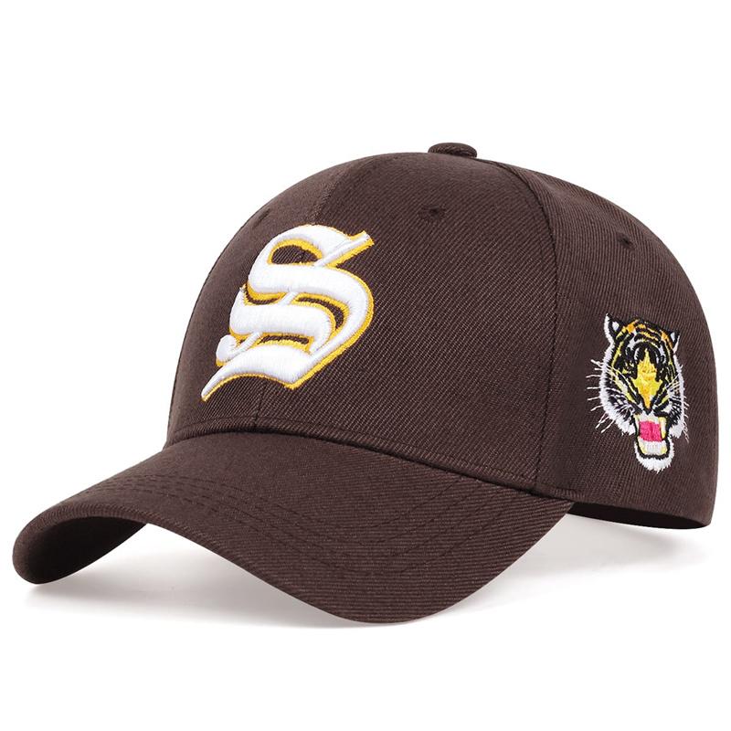 Baseballkappe mit Buchstabenstickerei Unisex Baumwollkappen Outdoor Flat Top Freizeit Hut Verstellbare Sommer Sonnenhüte