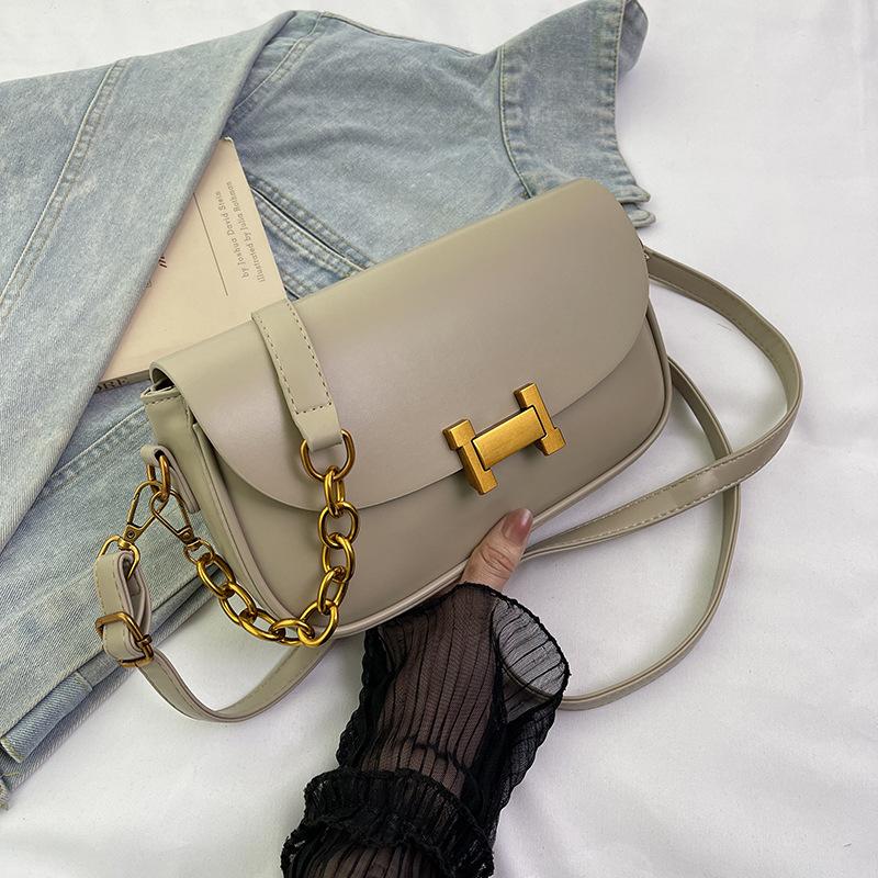 New niche design popular chain small square bag versatile single shoulder crossbody trendy women's bag