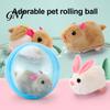 Educational Pet Toy Electric Automatic Rolling Hamster Ball, Ball with Plush Rabbit Inside, Child Simulation Animal Interactive Toy, Gift for Toddlers