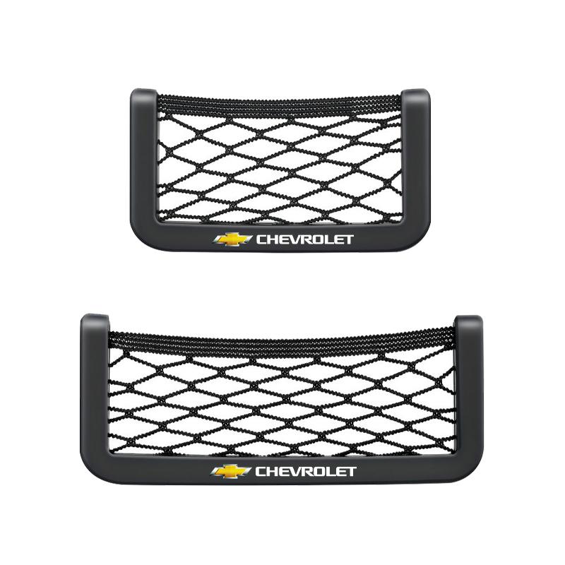 Car Organizer Storage Bag Auto Paste Net Pocket Phone Holder Car Accessories For Chevrolet Colorado Cruze Spark Captiva Malibu Trax Aveo Camaro