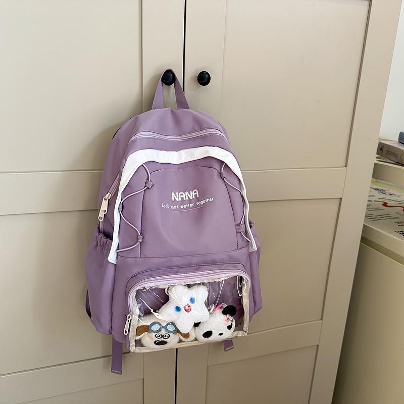 New Backpack Large Capacity Pain Bag Cute Female Student Bag Junior High School Students Leisure Joker Travel Backpack.