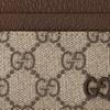 Gucci Keramik-Effekt GG-Detail Canvas und Leder Kartenhalter Herren Kartenhalter Beige Dunkles Holz 768248-FACQC-9773
