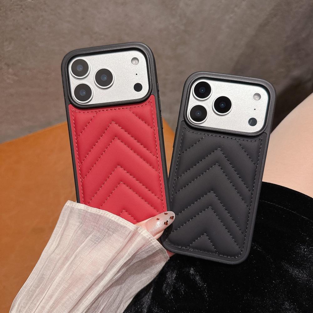Fashion Arrow Texture Down Jacket Silicone Case For iPhone 17 Air 16 15 Plus 14 13 12 Pro Max 17ProMax Winter Soft Puffer Cover