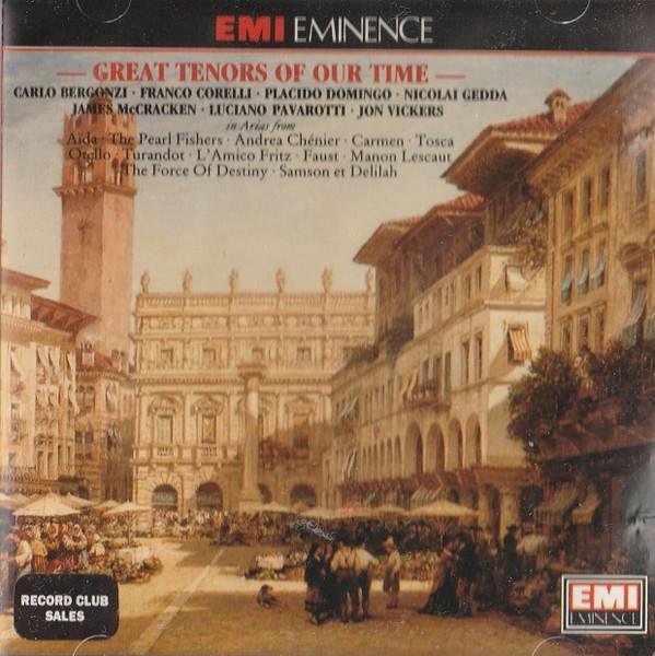 CD VARIOUS Great Tenors Of Our Time CDEMX2114 EMI Eminence 1988 UK Classical Used
