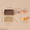 Japanese Style Dollhouse Miniature Food Tray Set with Shrimp Tail Clip Accessories
