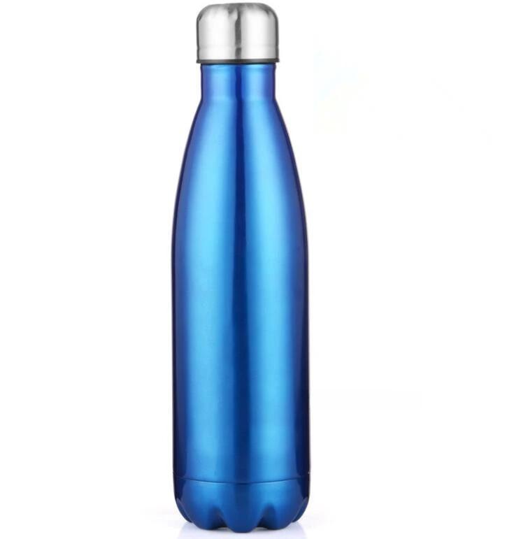 

350/500/750/1000 мл Двойные стенки из нержавеющей стали Спортивная бутылка для воды Термос Бутылка Сохраняет тепло и холод Изолированная вакуумная фляга 500ml